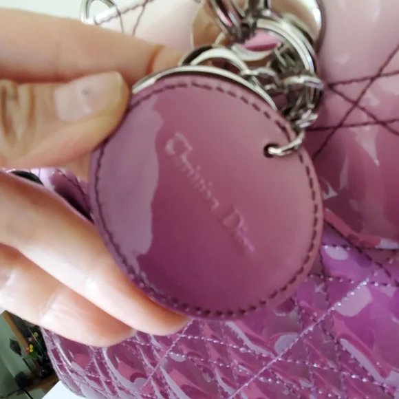 Lady Dior purple white silver hard ware medium bag - Picture 2 of 14